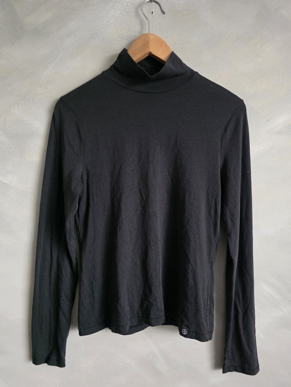 Rag & Bone New York Mock Neck / Turtleneck Top Black Size L